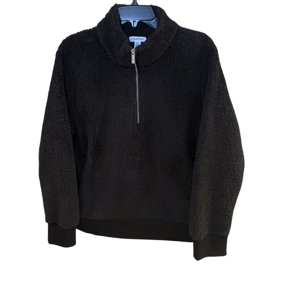 Calvin Klein Women's  1/4 Zip Pullover Fleece Sweater NEW with TAGS - Picture 1 of 2